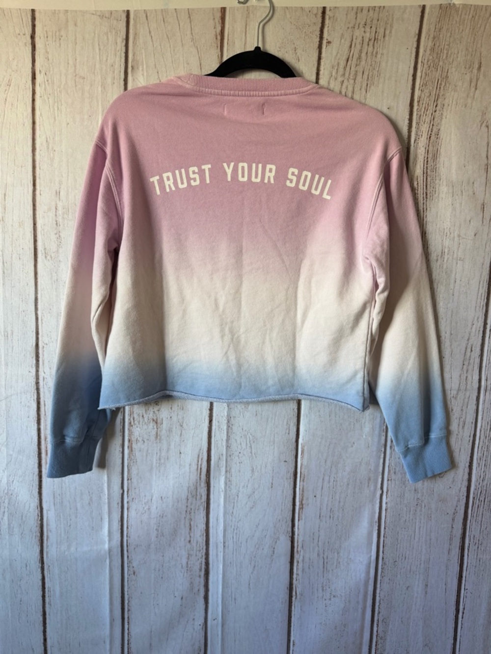 Spiritual Gangster Trust Your Soul Ombré Mazzy Sweatshirt, Extra Small NWOT